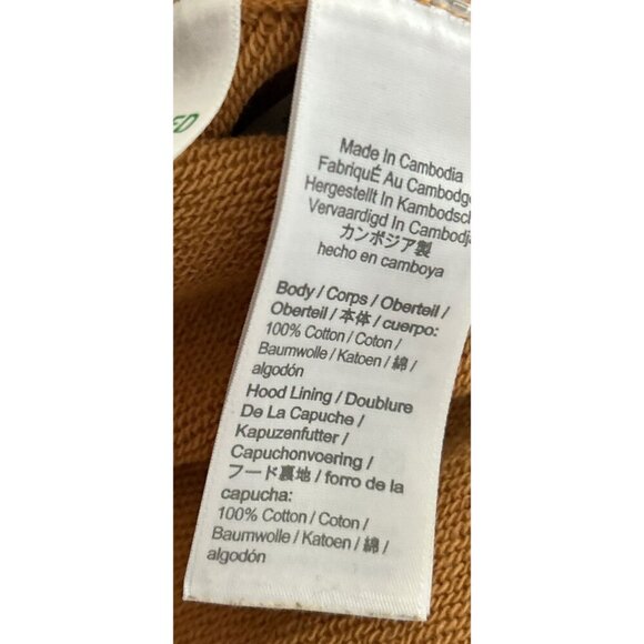 J.CREW Tan Hooded Sweatshirt W/ Kangaroo Pocket Cotton Blend Unisex Size S - Picture 8 of 8